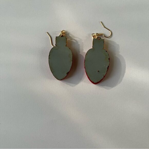 Acrylic earrings handmade. Christmas lights - Picture 3 of 3